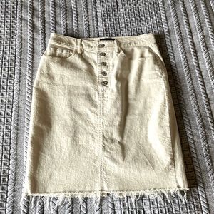 Banana Republic oatmeal denim skirt